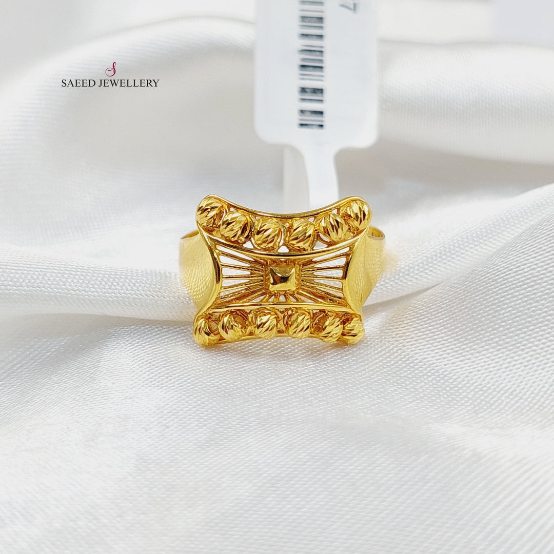 21K Gold Tie Ring by Saeed Jewelry - Image 4