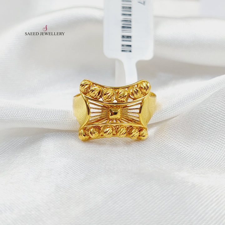 21K Gold Tie Ring by Saeed Jewelry - Image 4