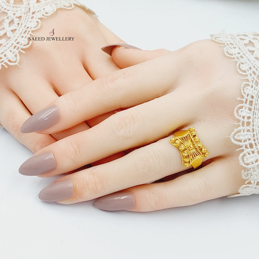 21K Gold Tie Ring by Saeed Jewelry - Image 5