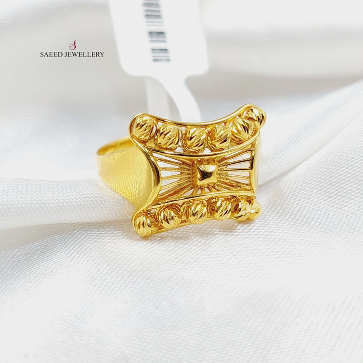 21K Gold Tie Ring by Saeed Jewelry - Image 1