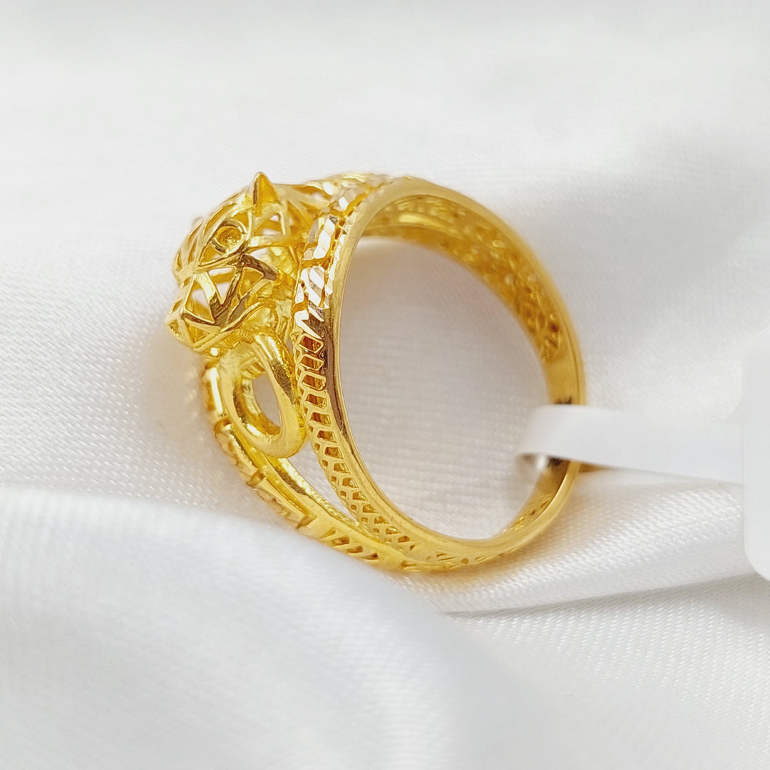 21K Gold Tiger Ring by Saeed Jewelry - Image 3