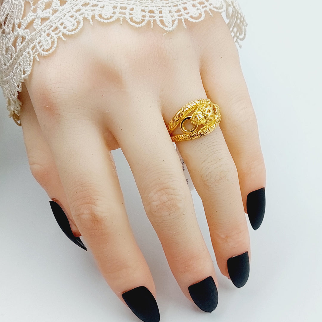 21K Gold Tiger Ring by Saeed Jewelry - Image 4