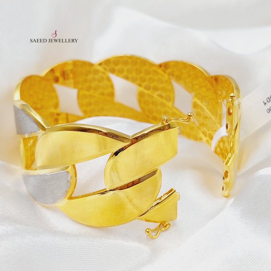 21K Gold Turkish Bangle Bracelet by Saeed Jewelry - Image 2