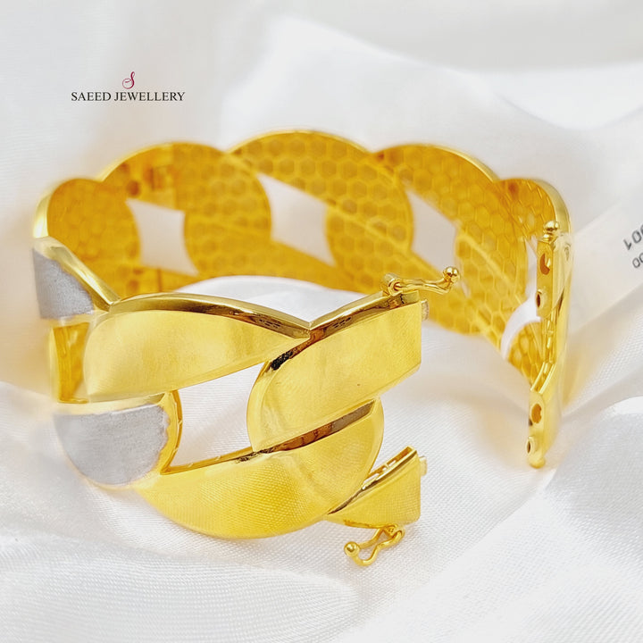21K Gold Turkish Bangle Bracelet by Saeed Jewelry - Image 3