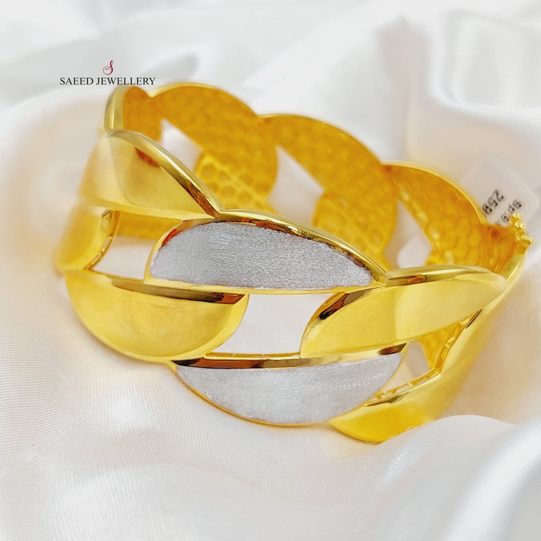 21K Gold Turkish Bangle Bracelet by Saeed Jewelry - Image 5