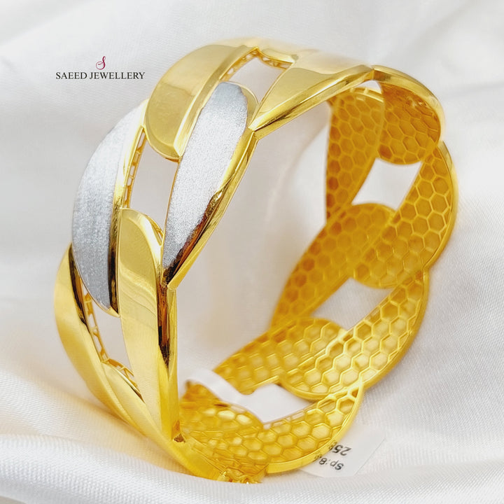21K Gold Turkish Bangle Bracelet by Saeed Jewelry - Image 6
