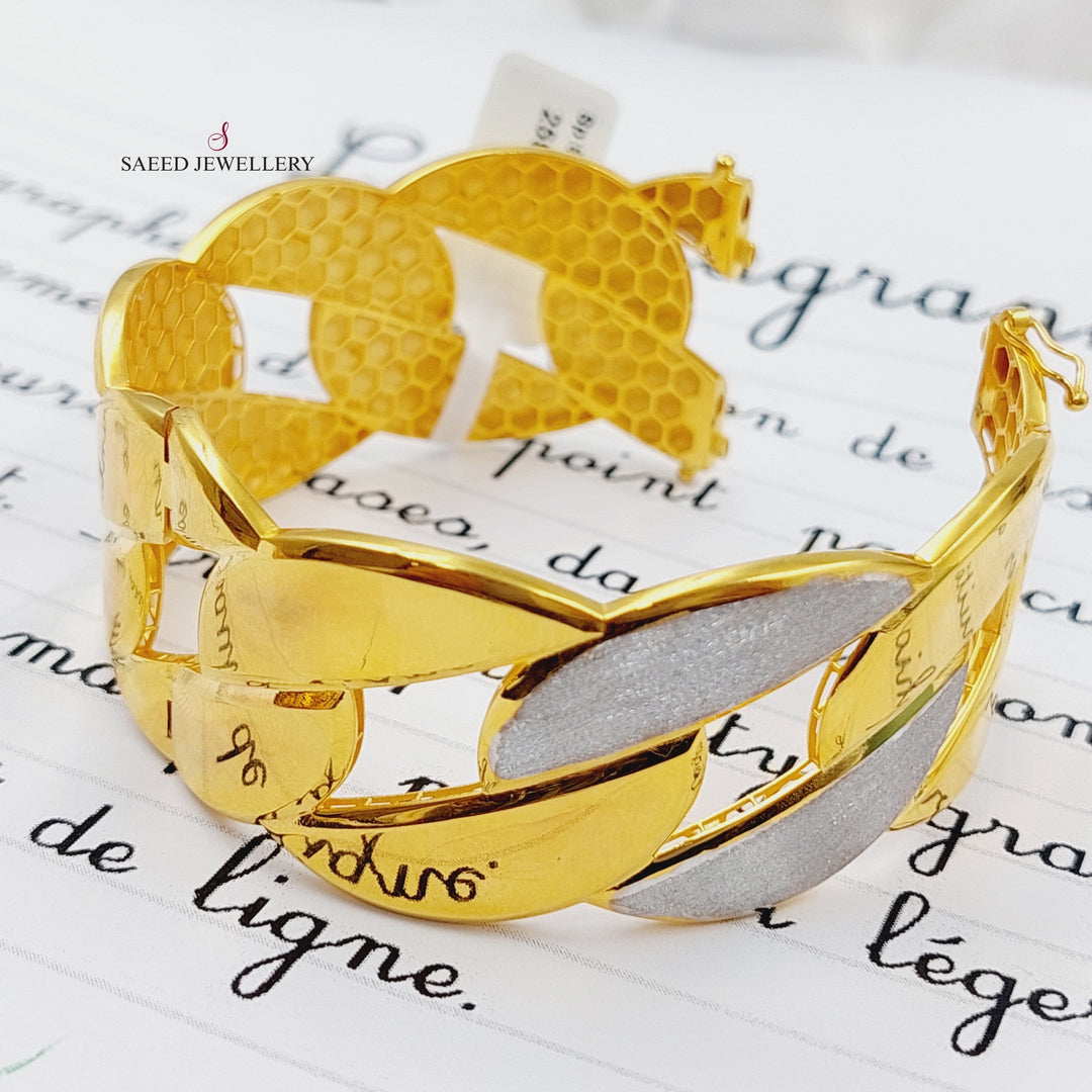 21K Gold Turkish Bangle Bracelet by Saeed Jewelry - Image 1