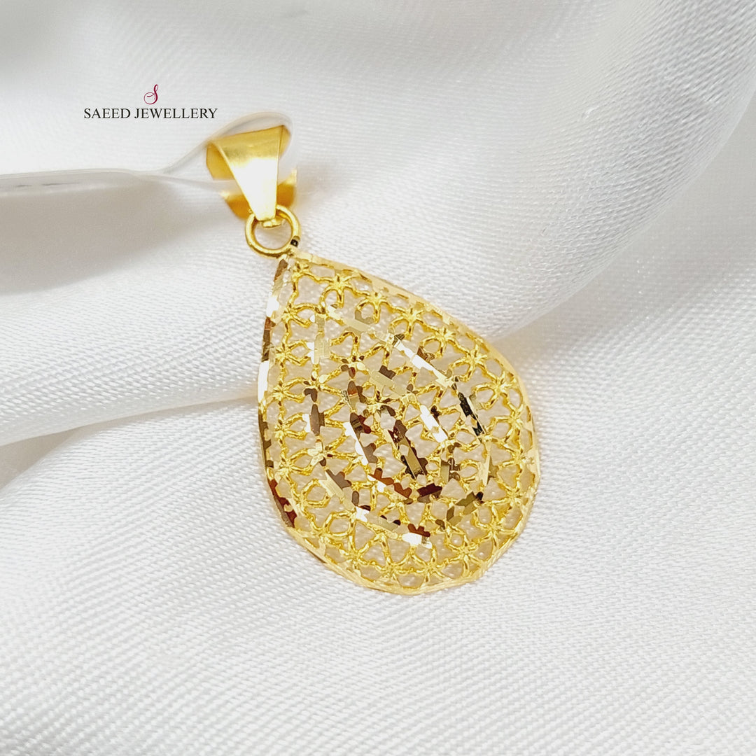 21K Gold Turkish Pendant by Saeed Jewelry - Image 2