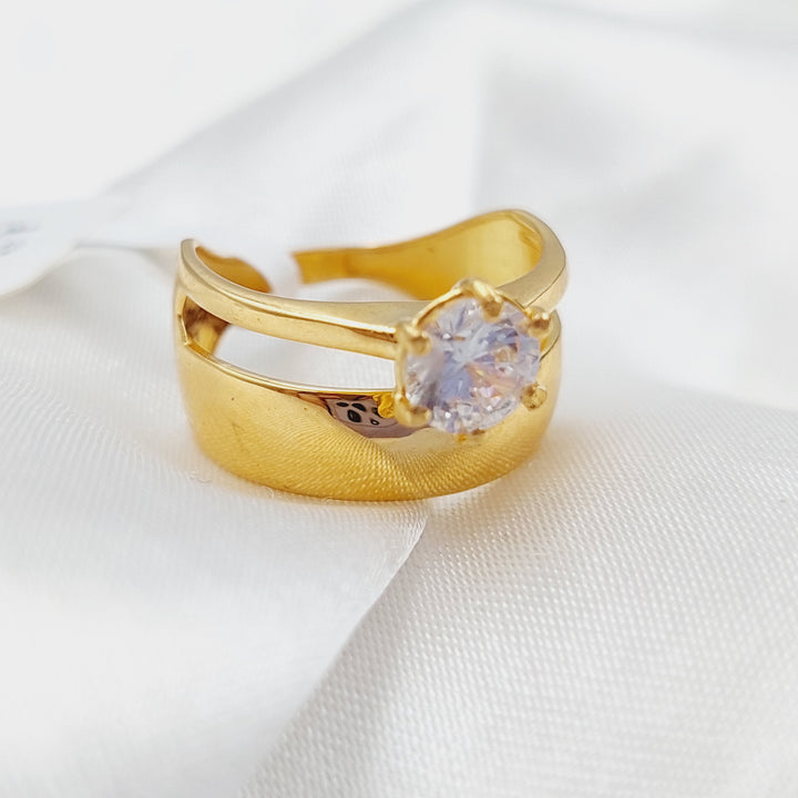21K Gold Twins Engagement Ring by Saeed Jewelry - Image 3
