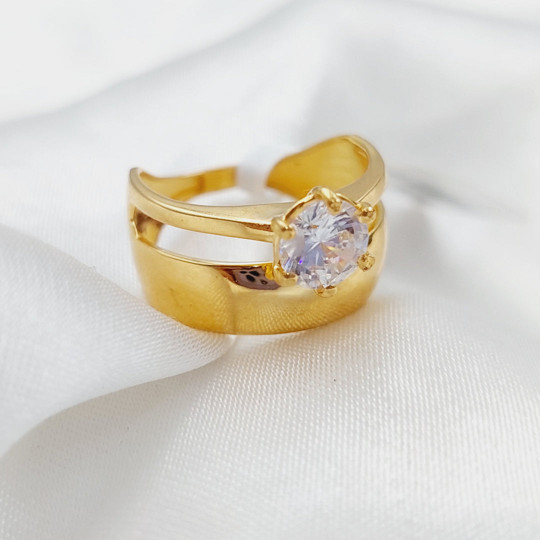 21K Gold Twins Engagement Ring by Saeed Jewelry - Image 4