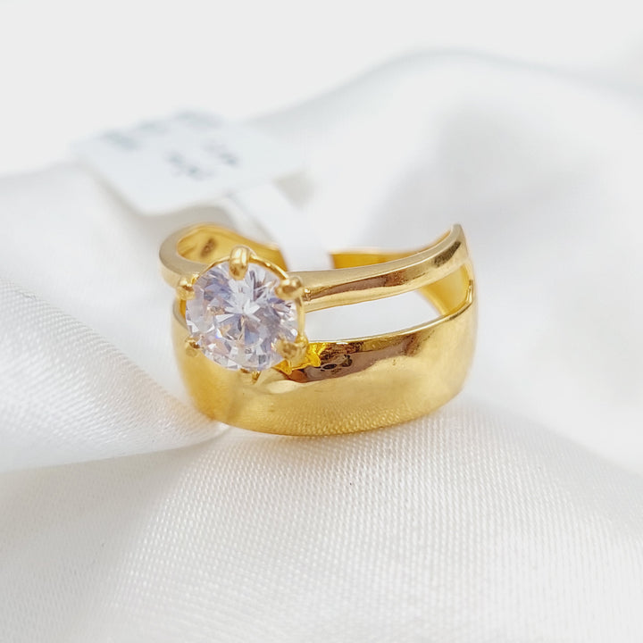 21K Gold Twins Engagement Ring by Saeed Jewelry - Image 5