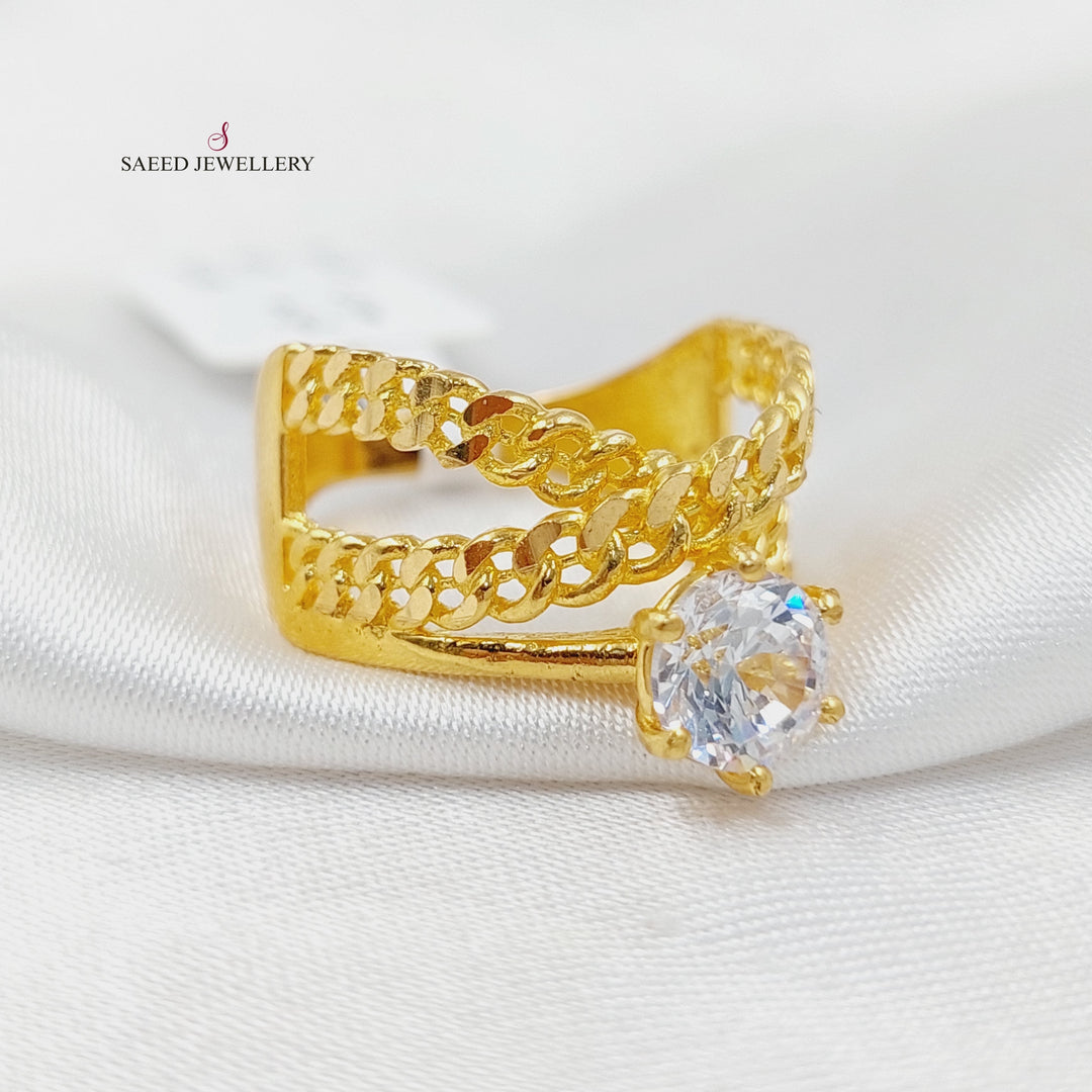 21K Gold Twins Wedding Ring by Saeed Jewelry - Image 2