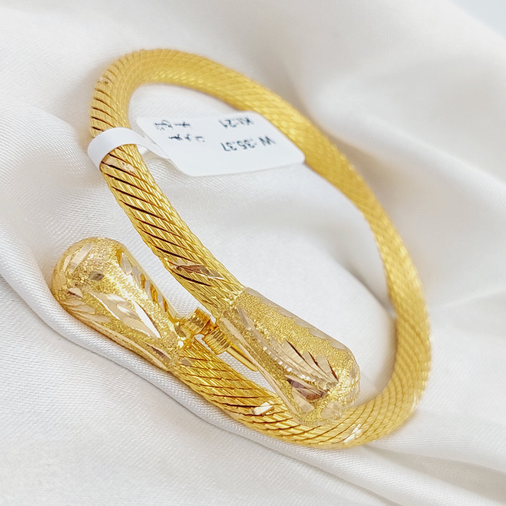 Twisted Bracelet Made Of 21K Yellow Gold by Saeed Jewelry-28014
