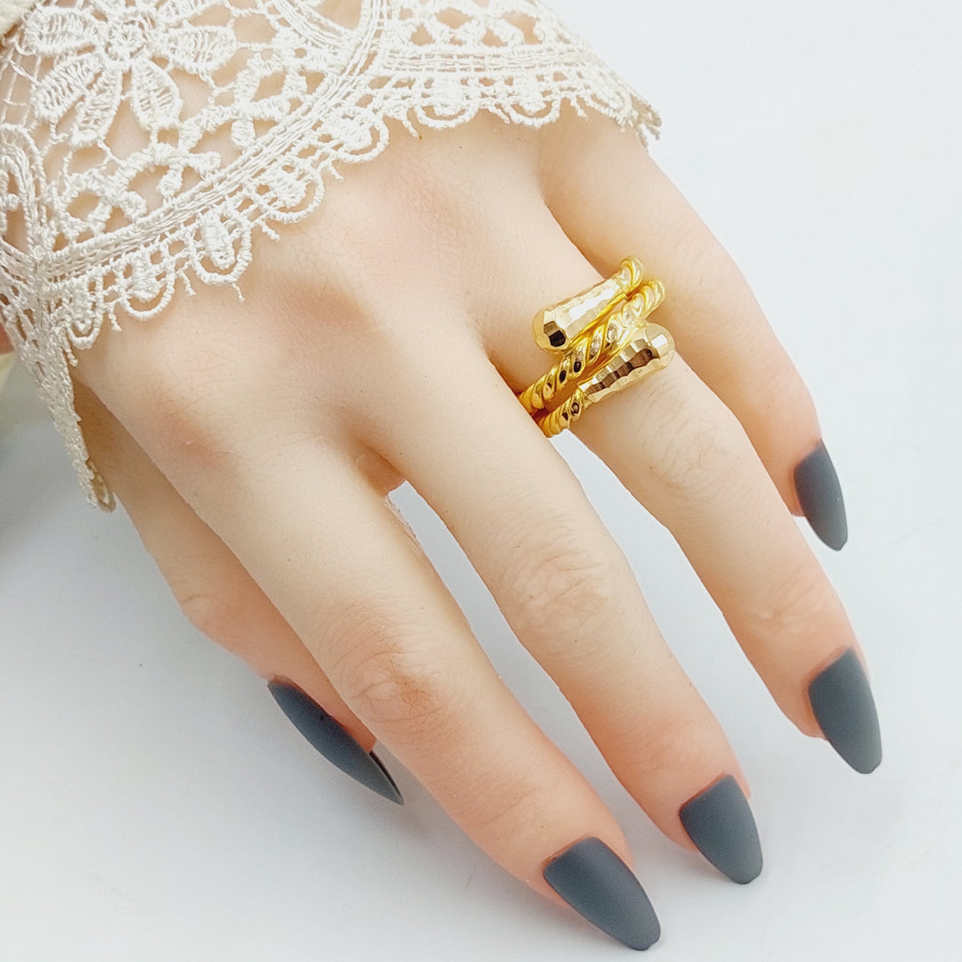 21K Gold Twisted Ring by Saeed Jewelry - Image 4