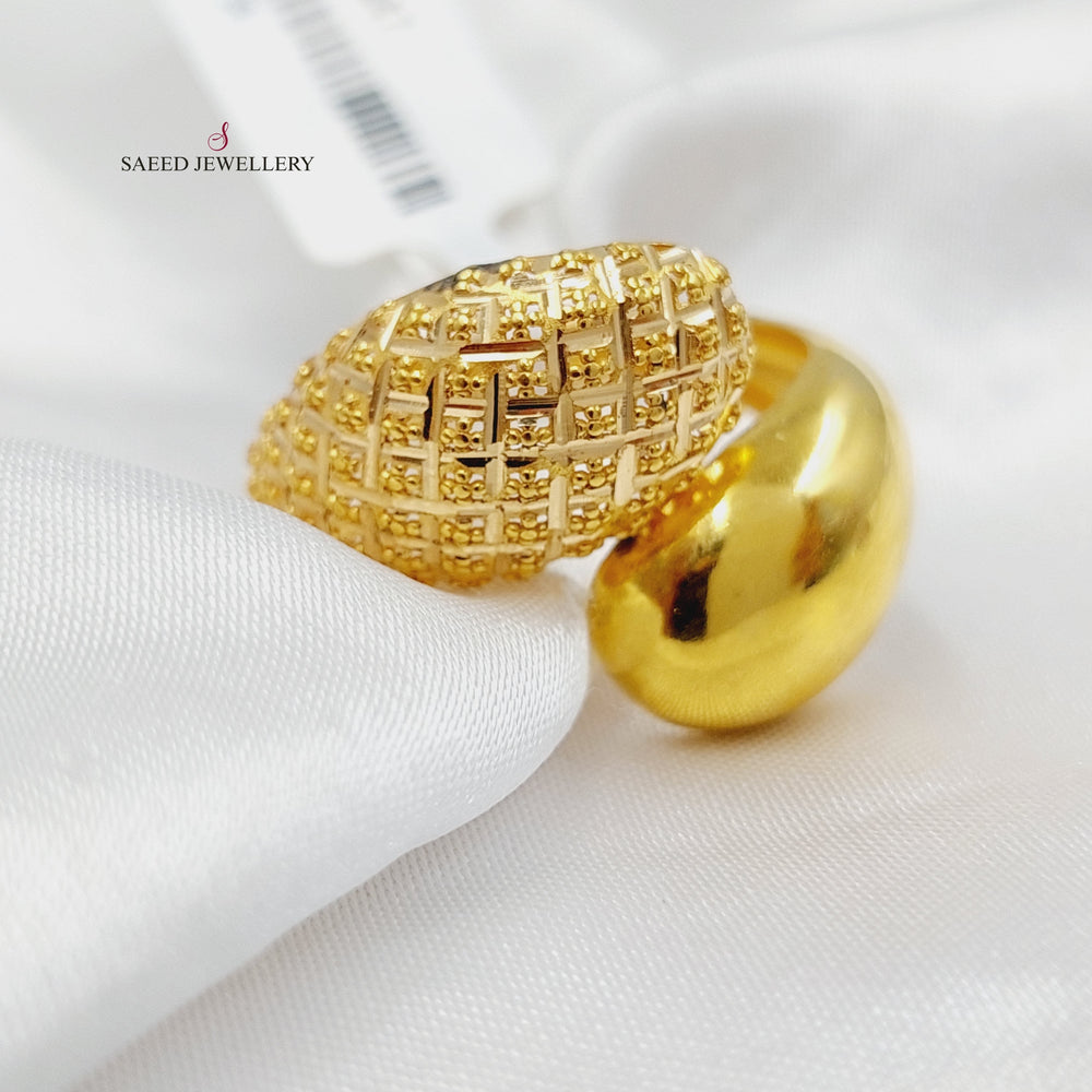 21K Gold Twisted Ring by Saeed Jewelry - Image 2