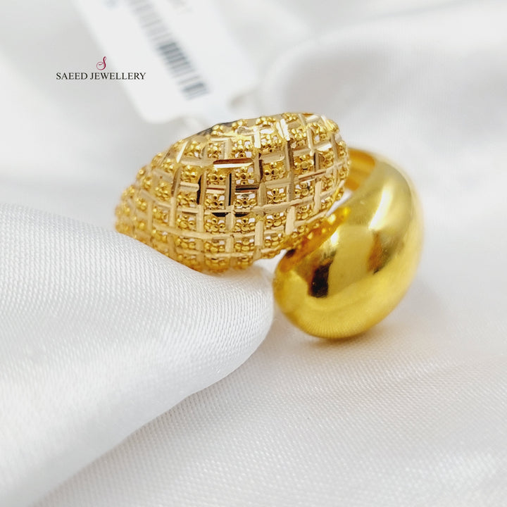 21K Gold Twisted Ring by Saeed Jewelry - Image 2