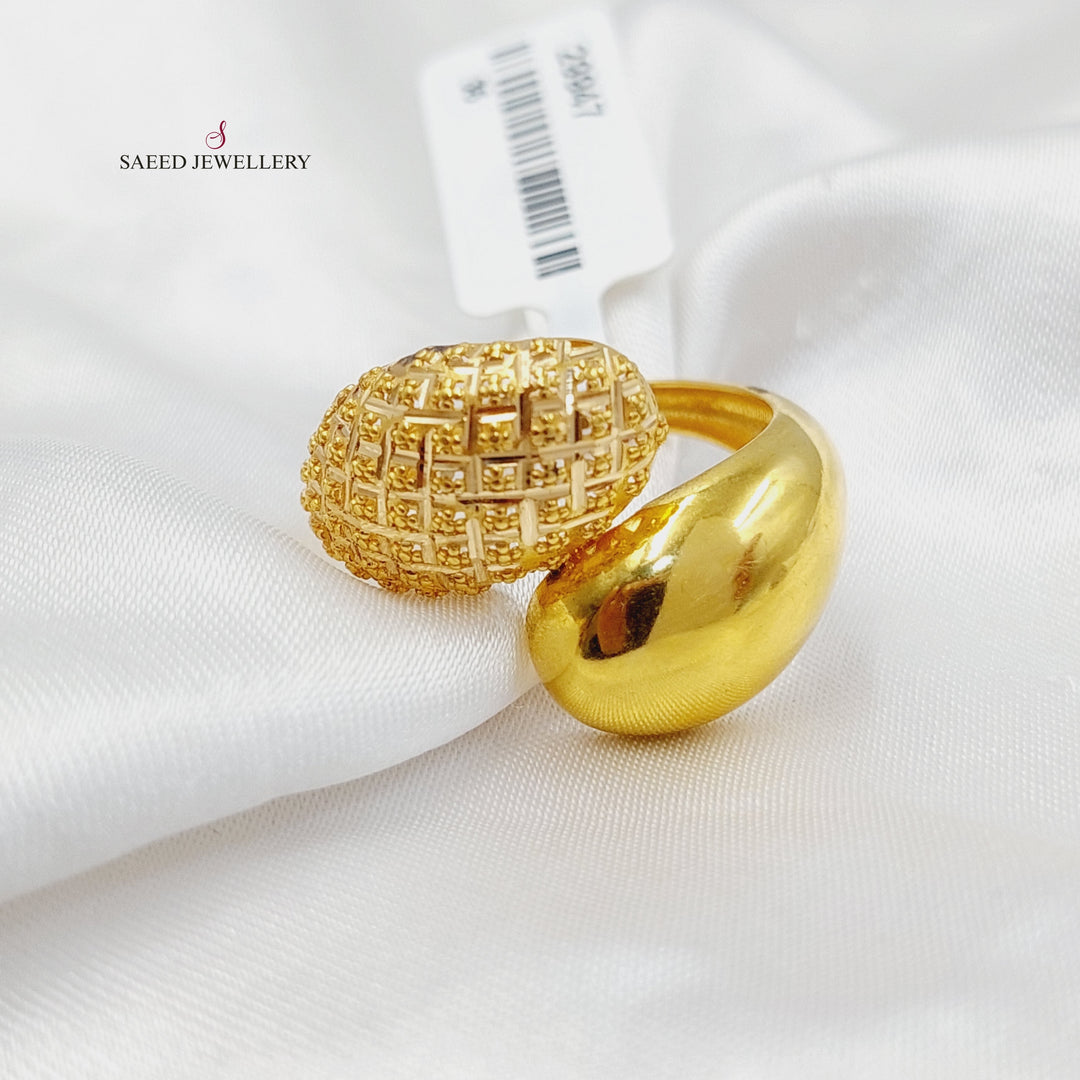 21K Gold Twisted Ring by Saeed Jewelry - Image 3