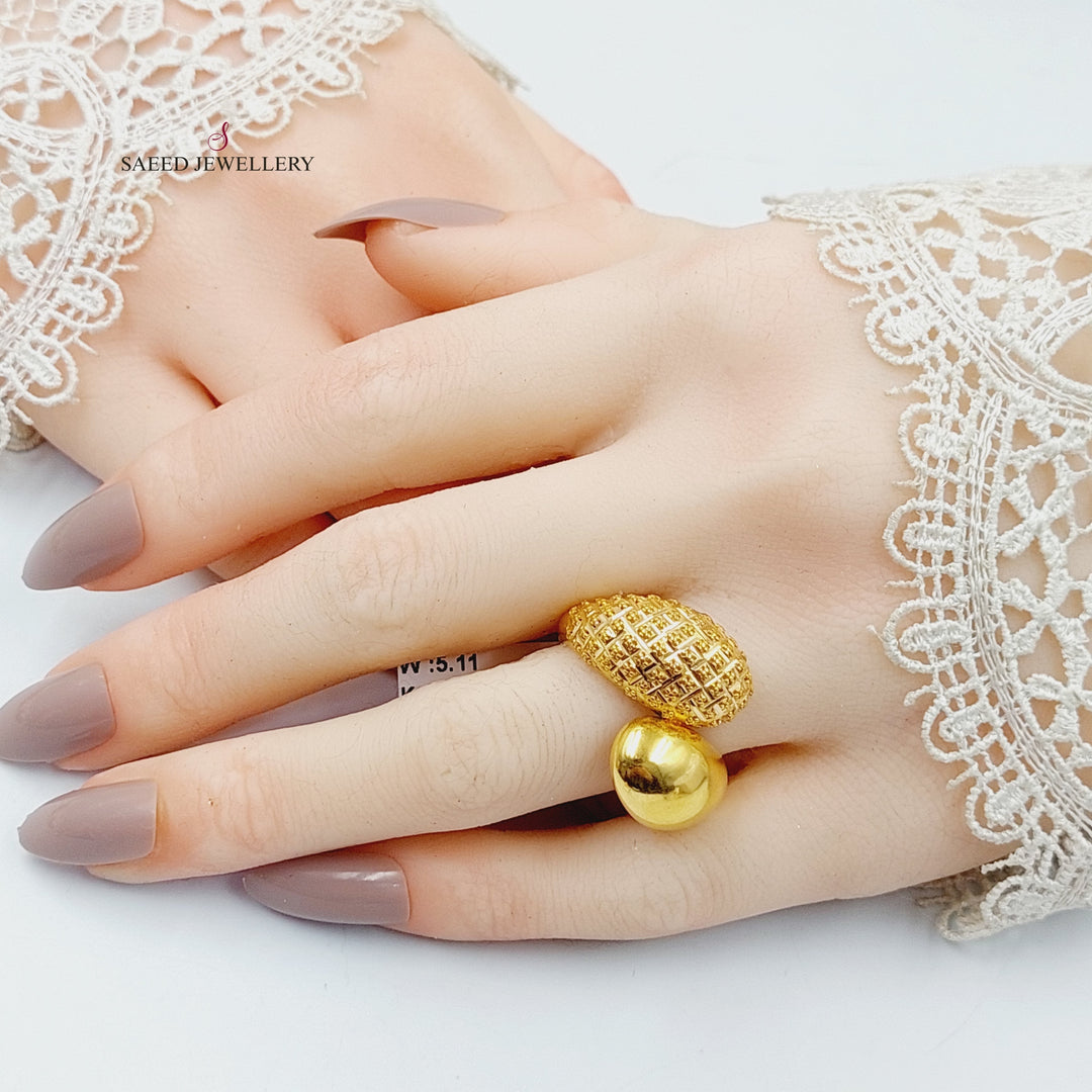 21K Gold Twisted Ring by Saeed Jewelry - Image 5