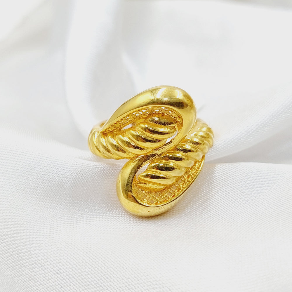 21K Gold Twisted Ring by Saeed Jewelry - Image 2