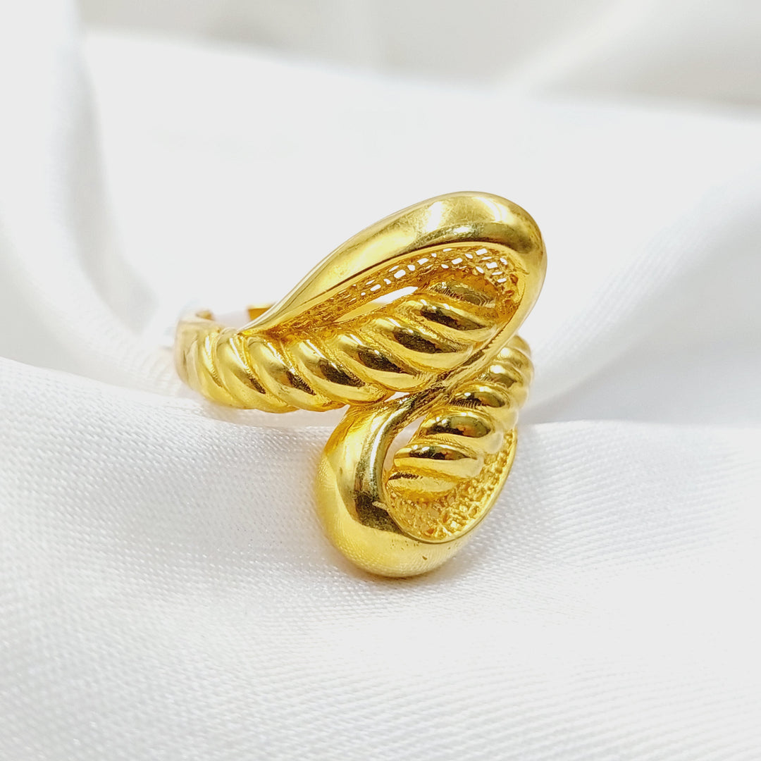 21K Gold Twisted Ring by Saeed Jewelry - Image 3