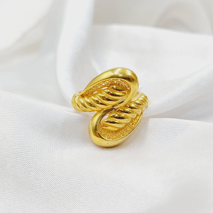 21K Gold Twisted Ring by Saeed Jewelry - Image 4