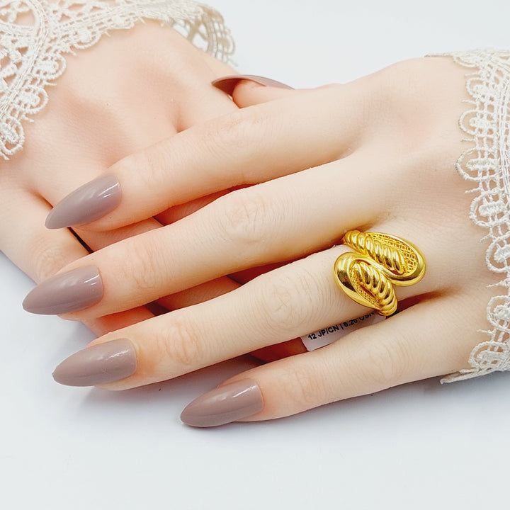 21K Gold Twisted Ring by Saeed Jewelry - Image 5