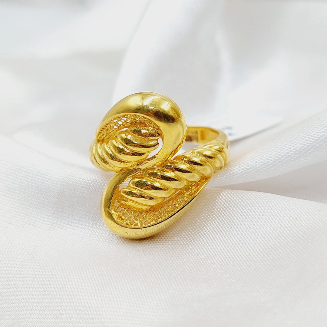 21K Gold Twisted Ring by Saeed Jewelry - Image 1