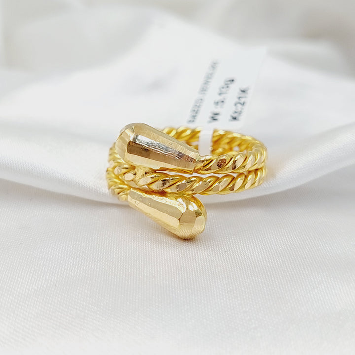 21K Gold Twisted Ring by Saeed Jewelry - Image 2