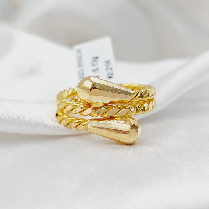 21K Gold Twisted Ring by Saeed Jewelry - Image 1