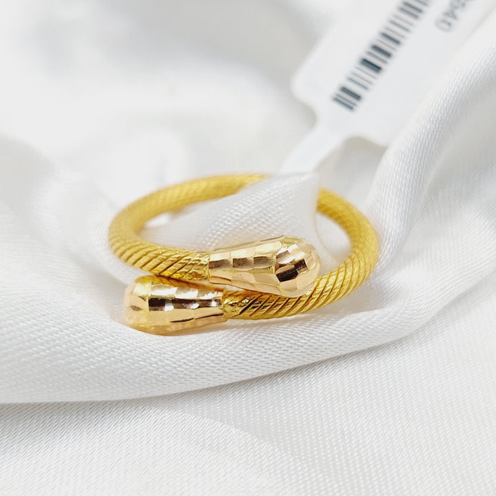 21K Gold Twisted pears Ring by Saeed Jewelry - Image 3