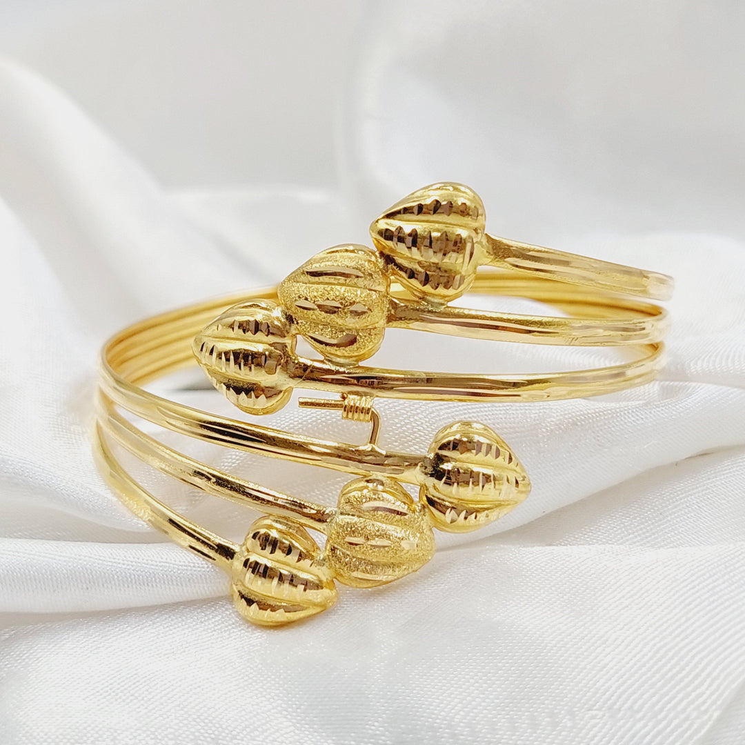 Two Ranges Heart Bracelet Made Of 21K Yellow Gold by Saeed Jewelry-28261