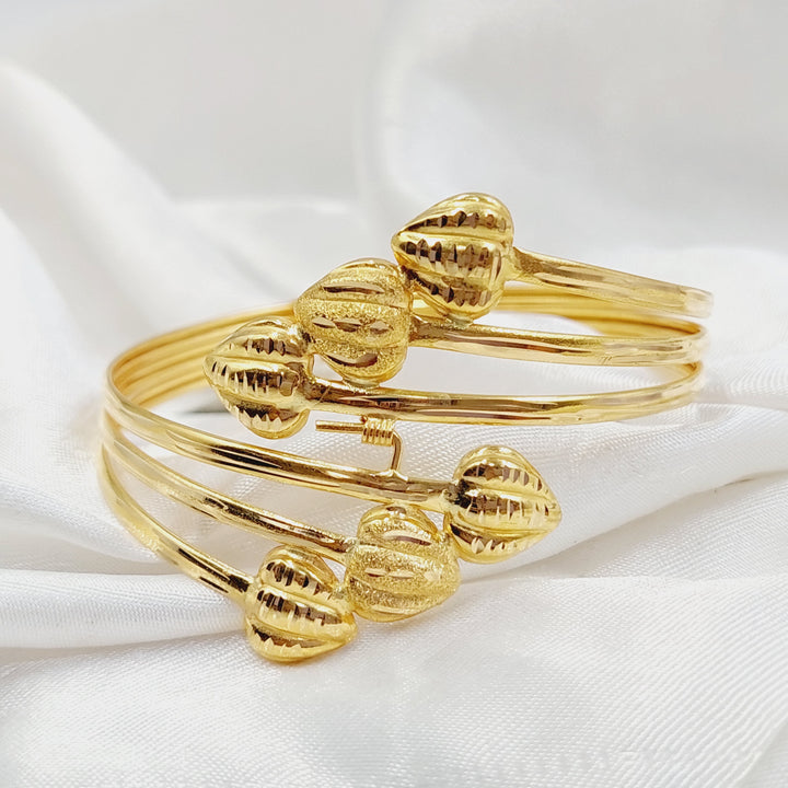 Two Ranges Heart Bracelet Made Of 21K Yellow Gold by Saeed Jewelry-28261