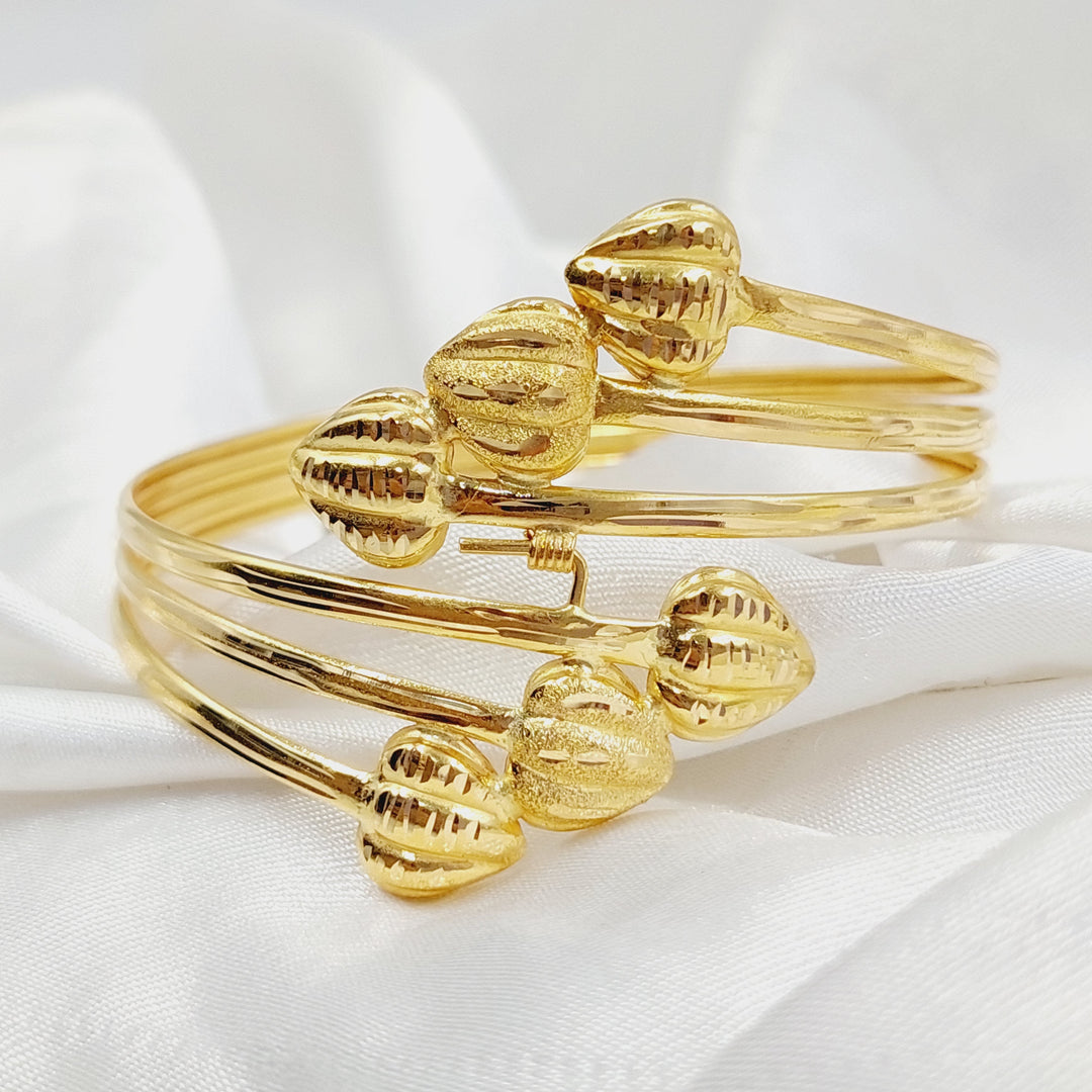 Two Ranges Heart Bracelet Made Of 21K Yellow Gold by Saeed Jewelry-28261
