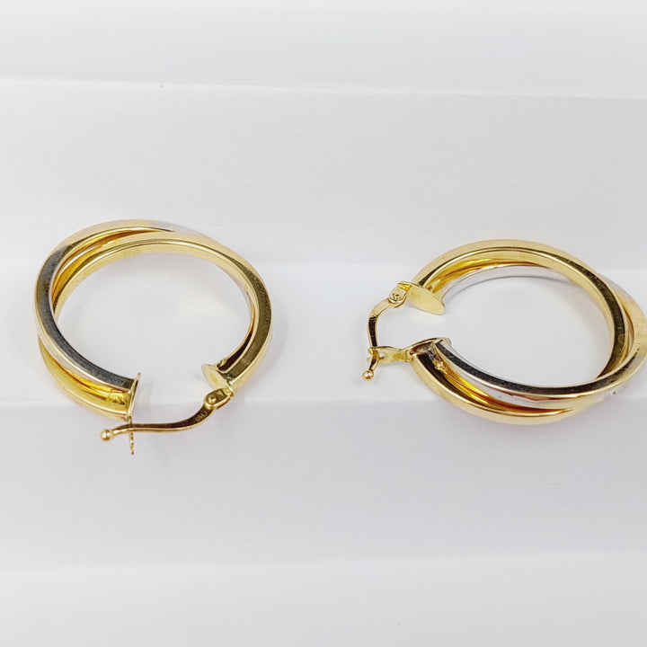 18K Gold Two Ranges Hoop Earrings by Saeed Jewelry - Image 4