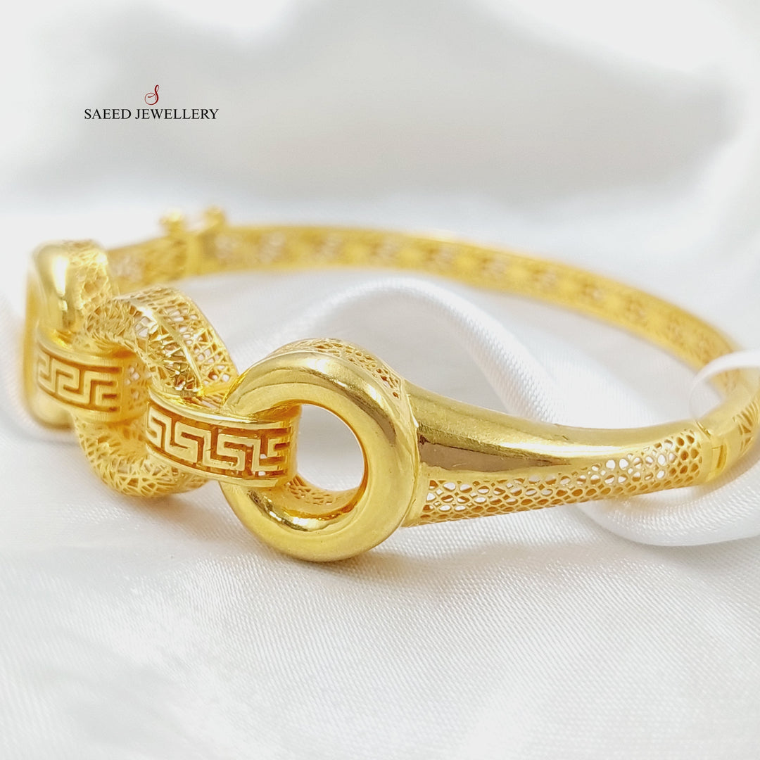 21K Gold Virna Bangle Bracelet by Saeed Jewelry - Image 2