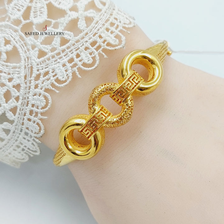 21K Gold Virna Bangle Bracelet by Saeed Jewelry - Image 3