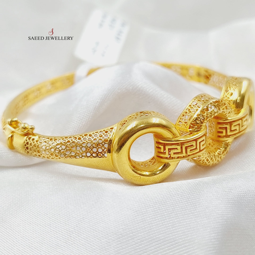 21K Gold Virna Bangle Bracelet by Saeed Jewelry - Image 4