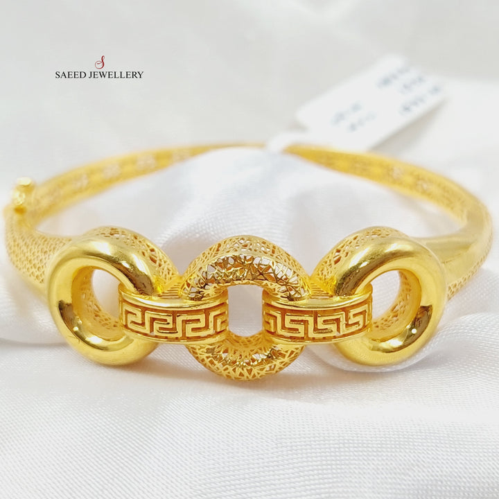 Virna Bangle Bracelet Made Of 21K Yellow Gold by Saeed Jewelry-28896