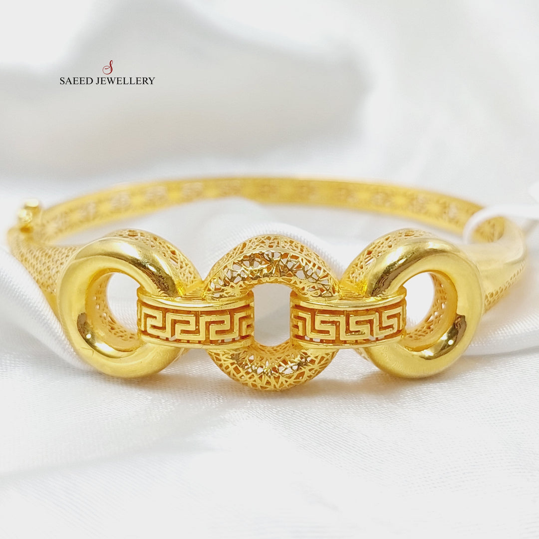 21K Gold Virna Bangle Bracelet by Saeed Jewelry - Image 1