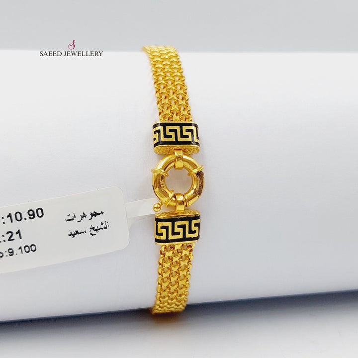 Virna Bracelet Made Of 21K Yellow Gold by Saeed Jewelry-27629