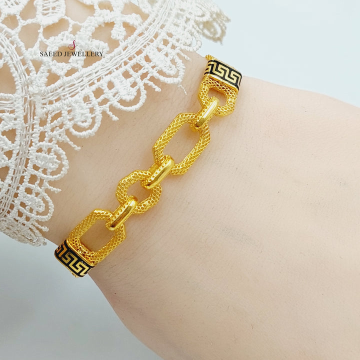 Virna Bracelet Made Of 21K Yellow Gold by Saeed Jewelry-27629