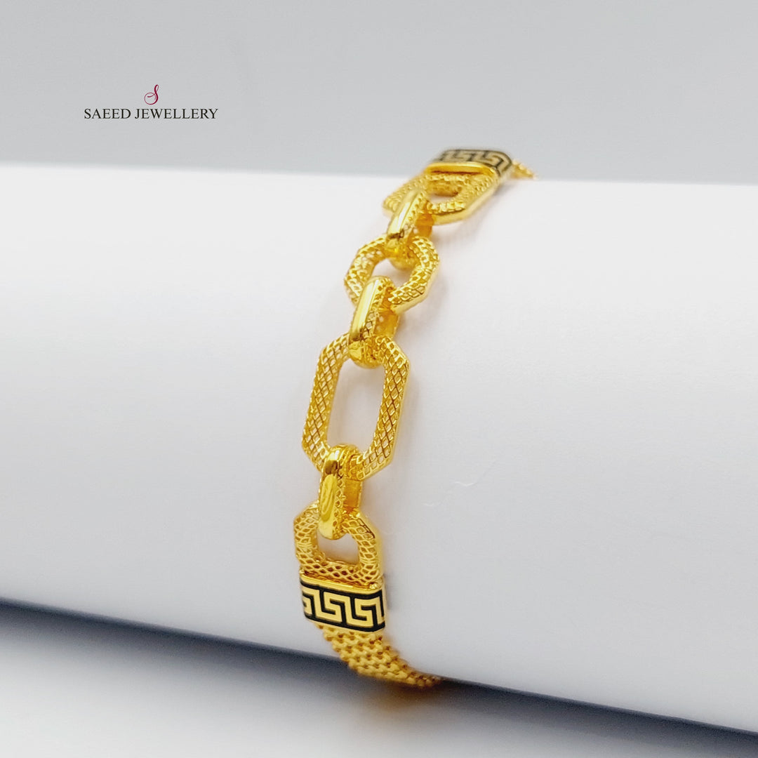 Virna Bracelet Made Of 21K Yellow Gold by Saeed Jewelry-27629