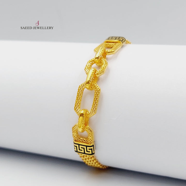 Virna Bracelet Made Of 21K Yellow Gold by Saeed Jewelry-27629