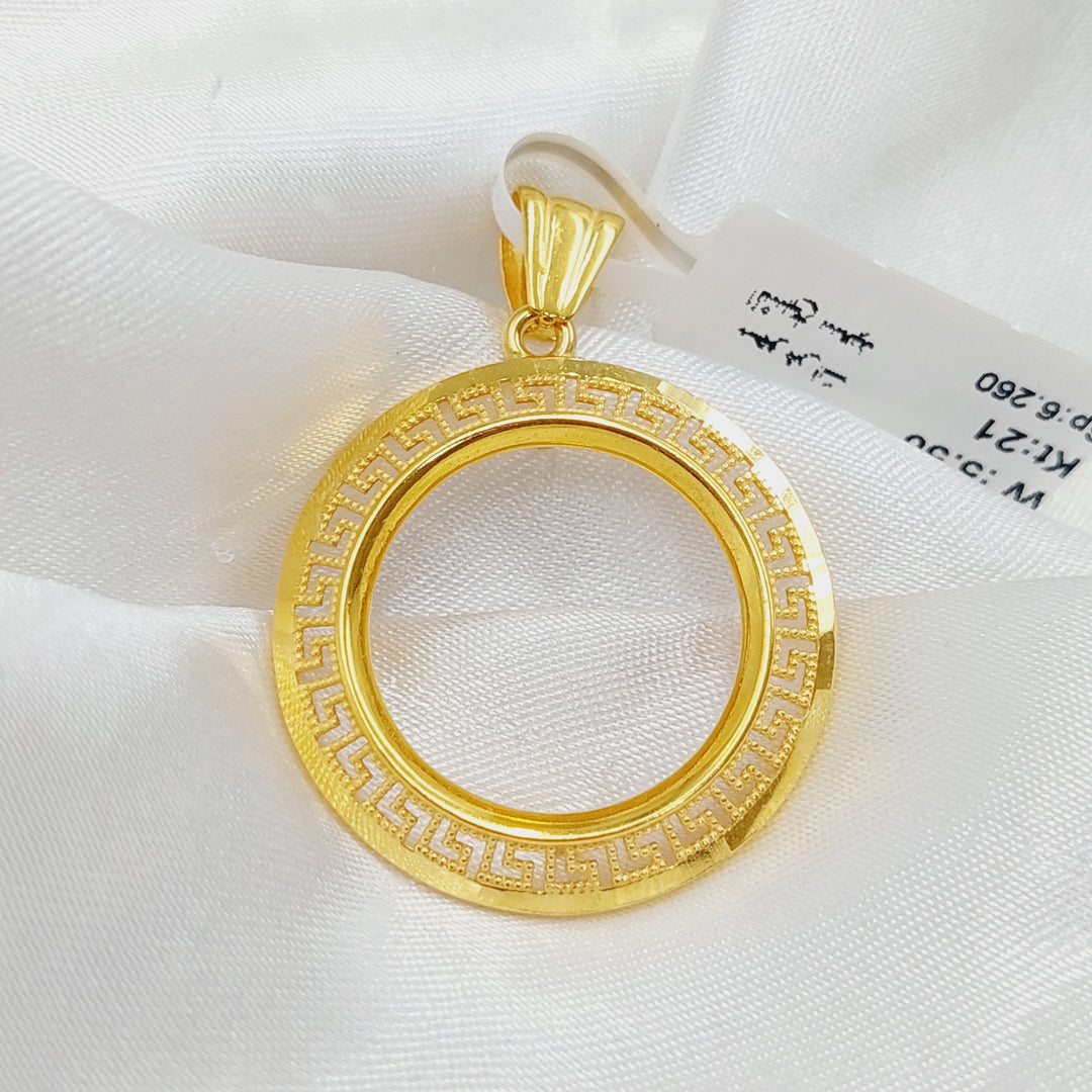 Virna Frame Pendant Made Of 21K Yellow Gold by Saeed Jewelry-27814