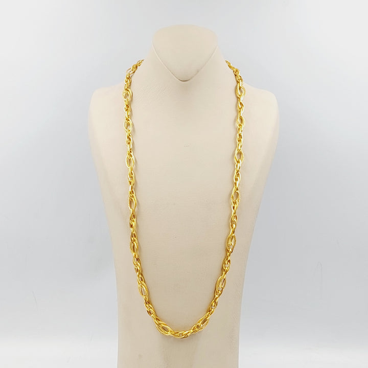 21K Gold Virna Necklace 70cm by Saeed Jewelry - Image 4