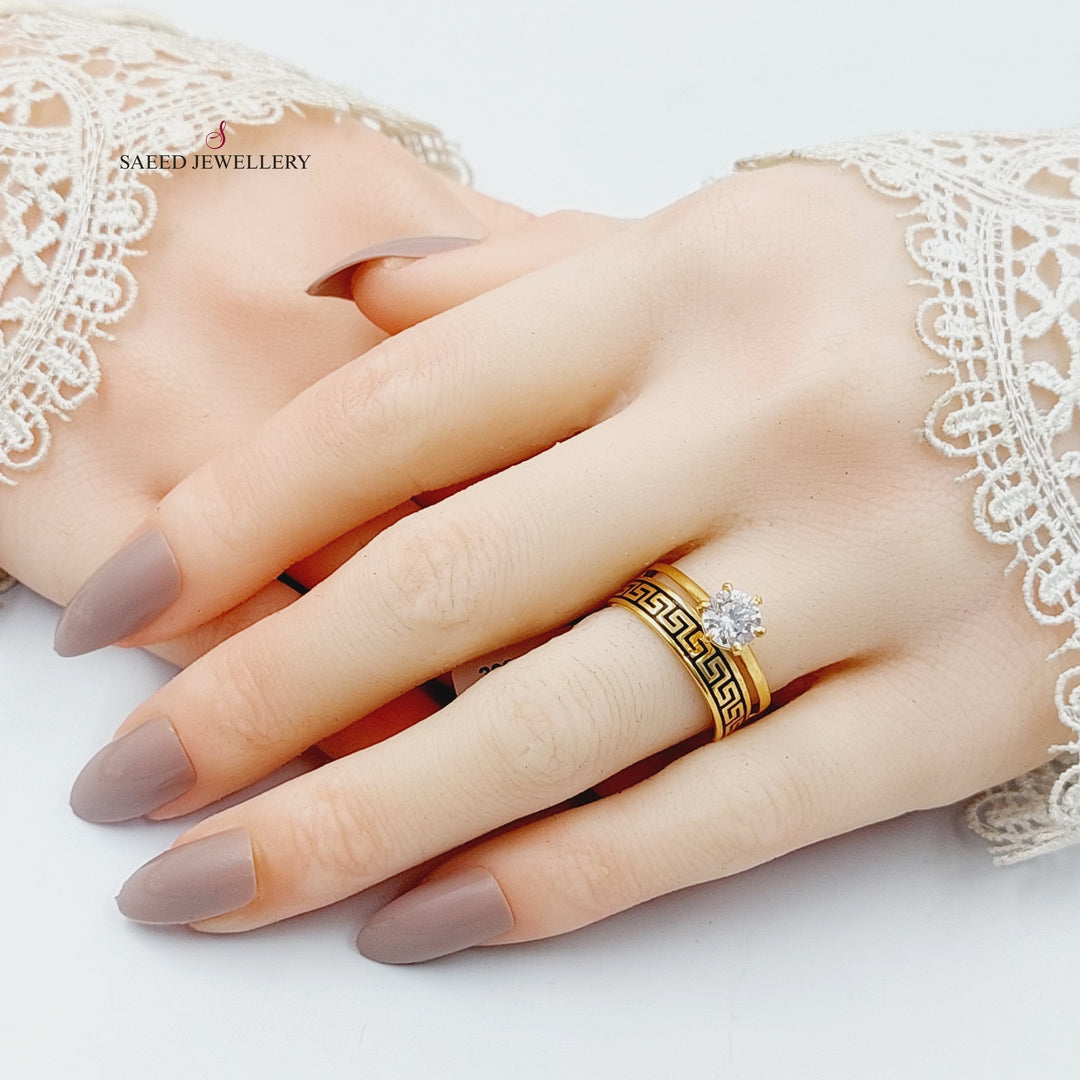 Virna Twins Wedding Ring  Made Of 21K Yellow Gold by Saeed Jewelry-29897