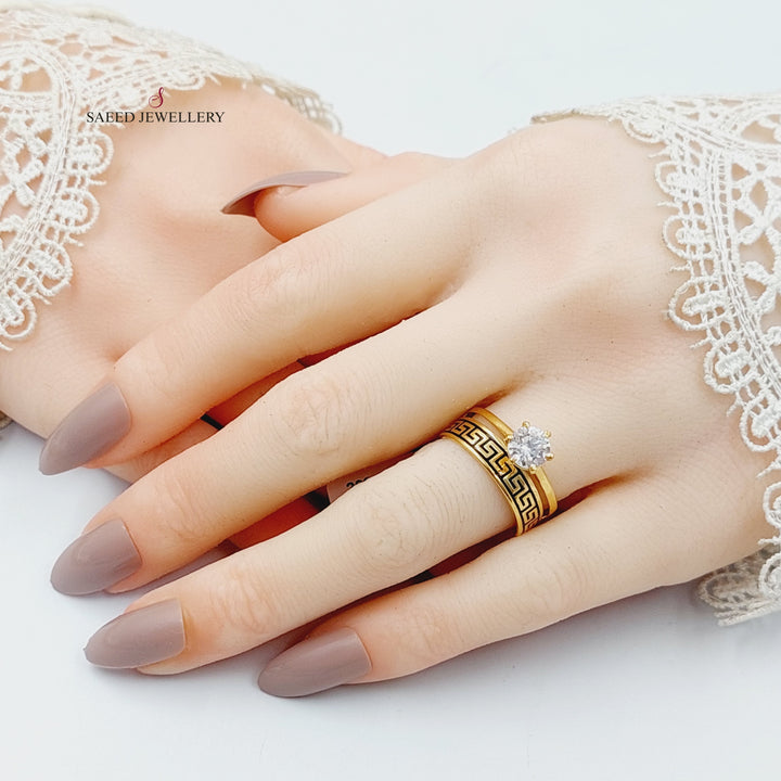 Virna Twins Wedding Ring  Made Of 21K Yellow Gold by Saeed Jewelry-29897