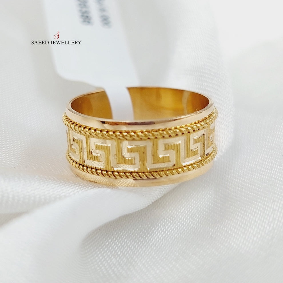 21K Gold Virna Wedding Ring by Saeed Jewelry - Image 4