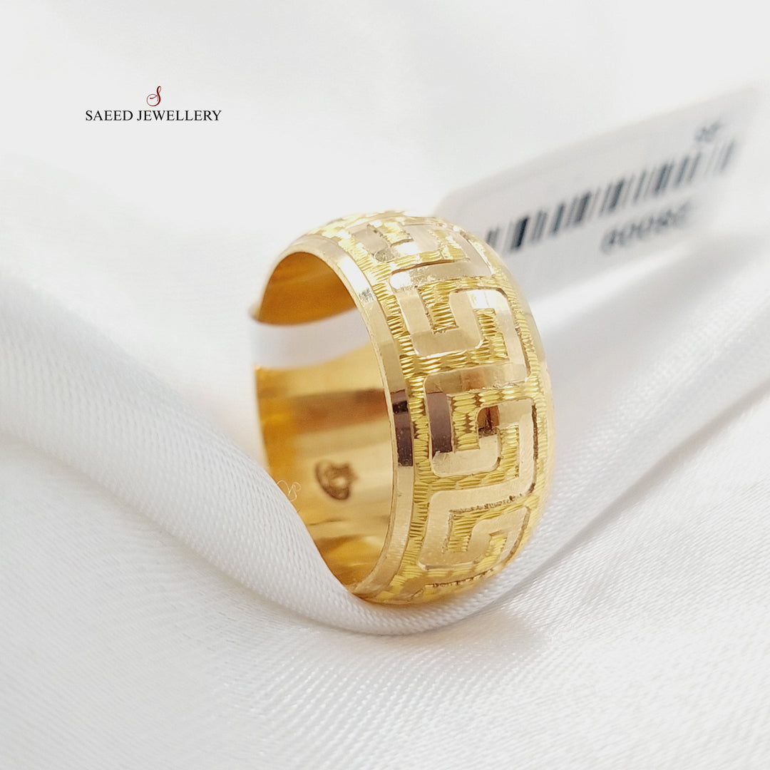 21K Gold Virna Wedding Ring by Saeed Jewelry - Image 4