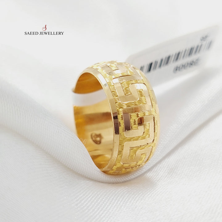 21K Gold Virna Wedding Ring by Saeed Jewelry - Image 4